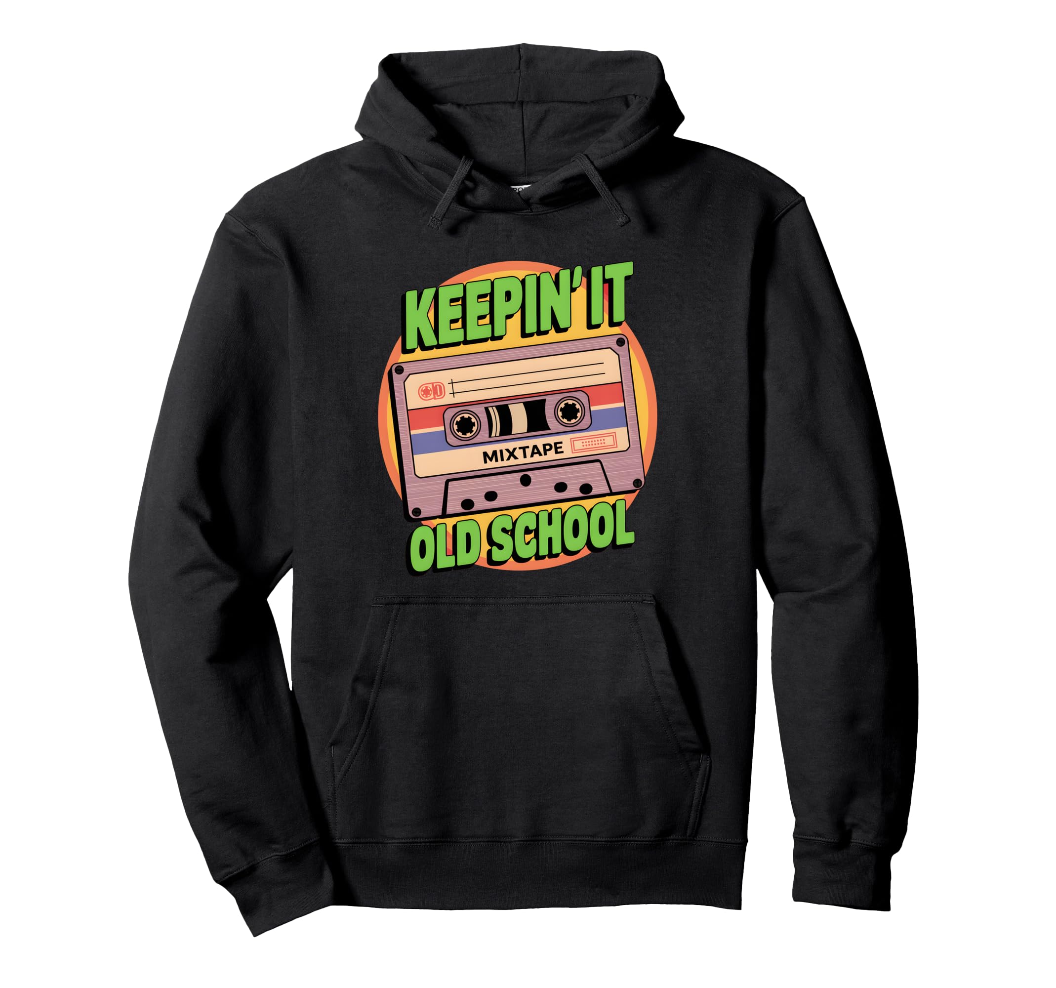 Old School Hip Hop 80S 90S Cassette Tape Hoodie - Unique Graphic Men Women - T-Shirt, Sweatshirt, Hoodie