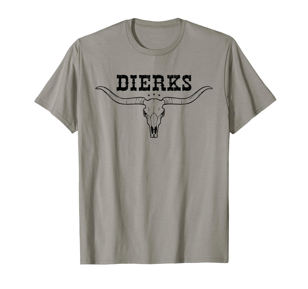 Dierks Bull Skull Longhorn Southern T-Shirt - Novelty Apparel Unisex - T-Shirt, Sweatshirt, Hoodie