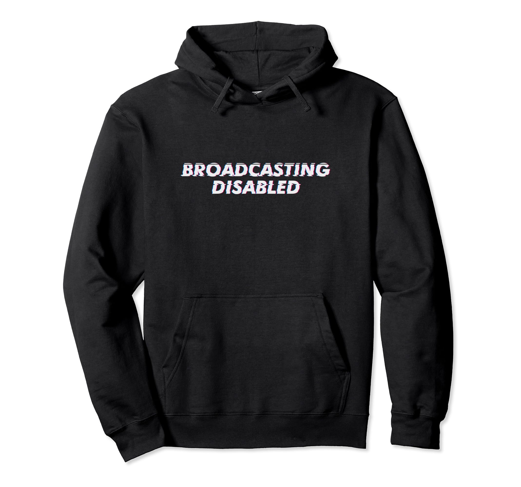 Glitch Vaporwave Broadcasting Disabled Hoodie - Unique Graphic for Adults - T-Shirt, Sweatshirt, Hoodie