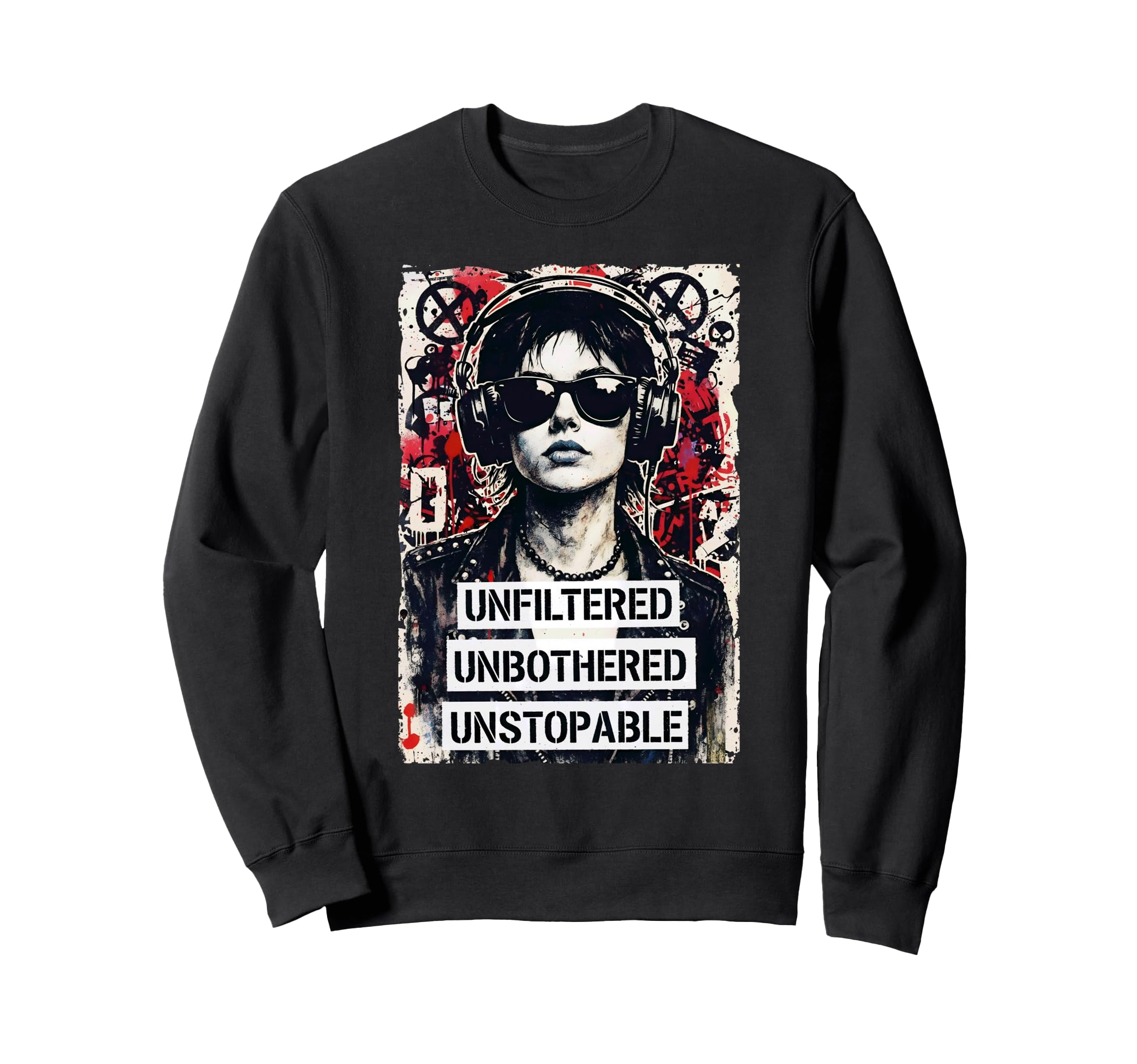 Punk 90S Grunge Urban Street Art Sweatshirt - Minimalist Print Unisex - T-Shirt, Sweatshirt, Hoodie