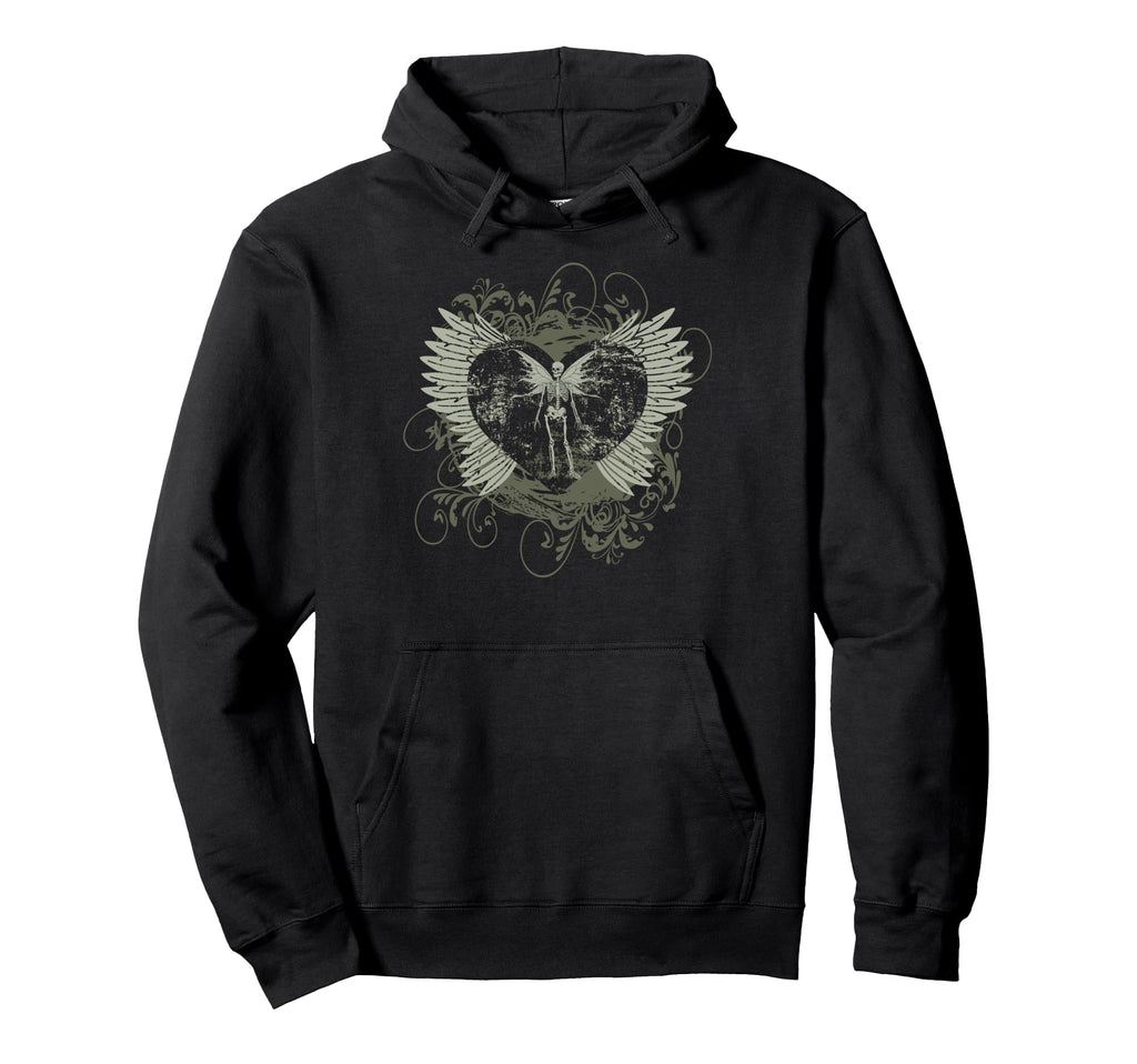 Aesthetic Y2K Fairy Wings Skeleton Alt Hoodie - Novelty Apparel Men Women - T-Shirt, Sweatshirt, Hoodie