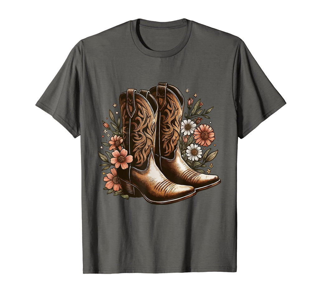 Cowgirl Boots Western Country Concert Boots T-Shirt - Unique Graphic Unisex - T-Shirt, Sweatshirt, Hoodie