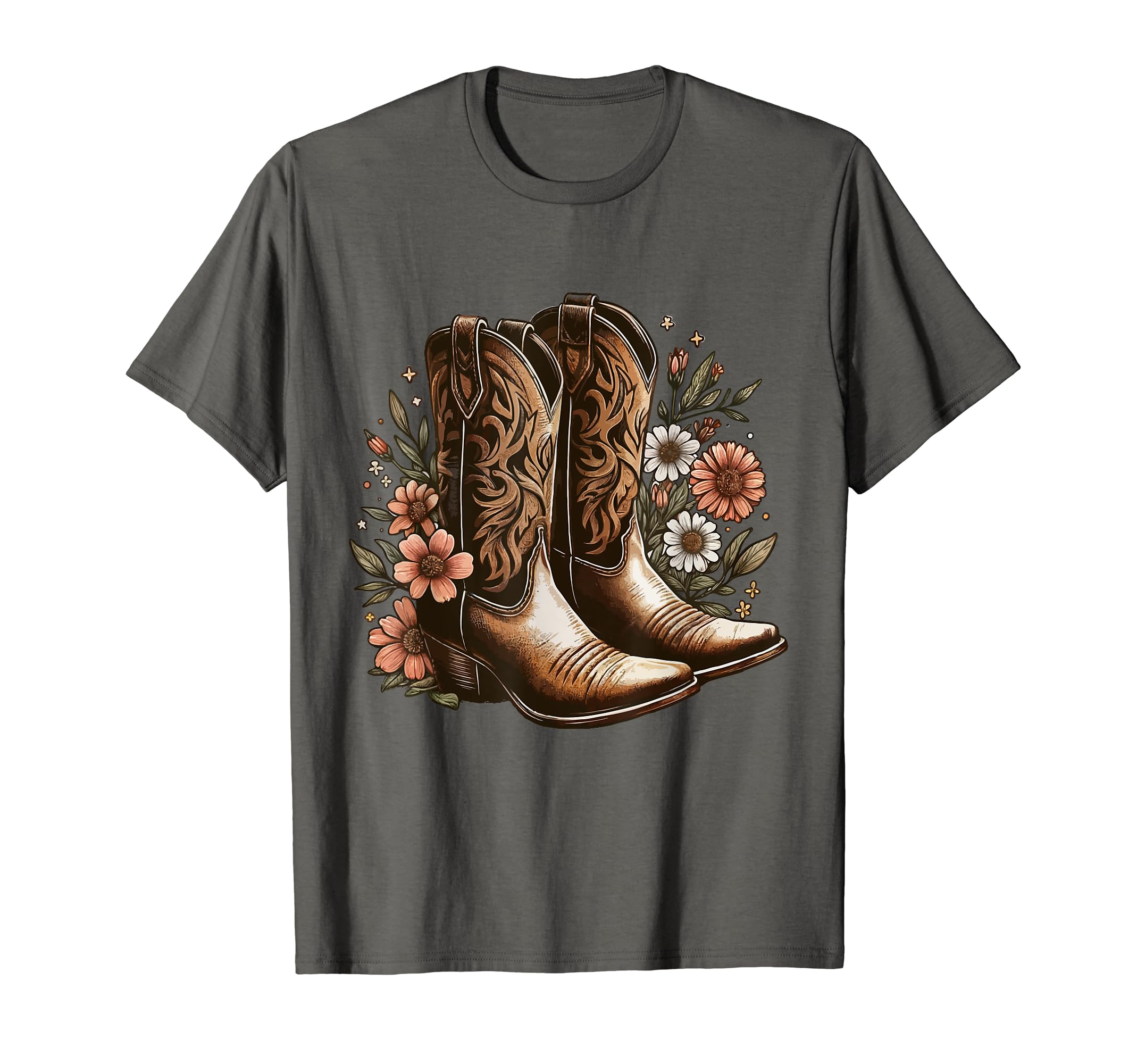 Cowgirl Boots Western Country Concert Boots T-Shirt - Unique Graphic Unisex - T-Shirt, Sweatshirt, Hoodie
