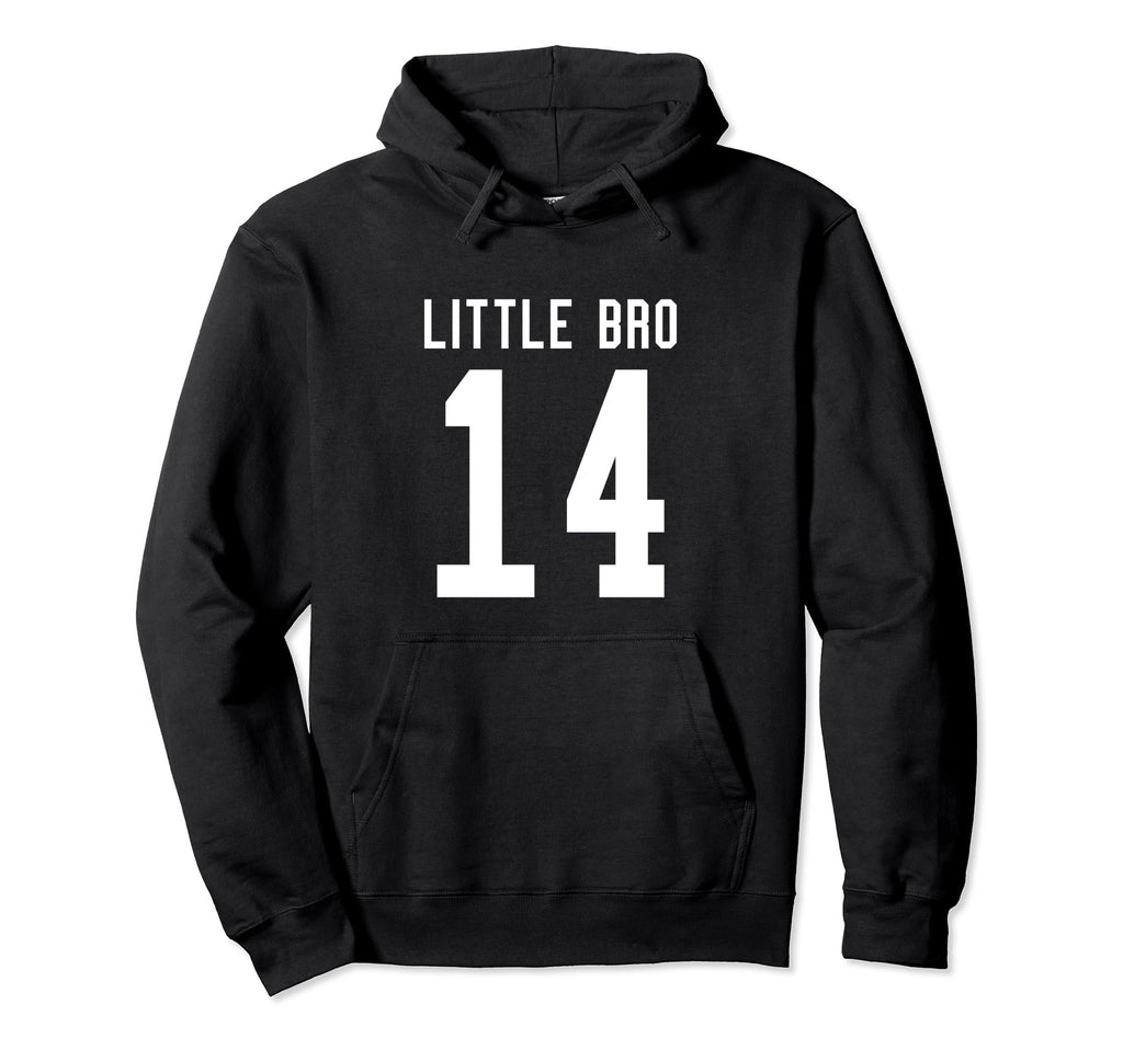 Number 14 Little Bro Biggest Fan Hoodie - Aesthetic Graphic for Adults - T-Shirt, Sweatshirt, Hoodie