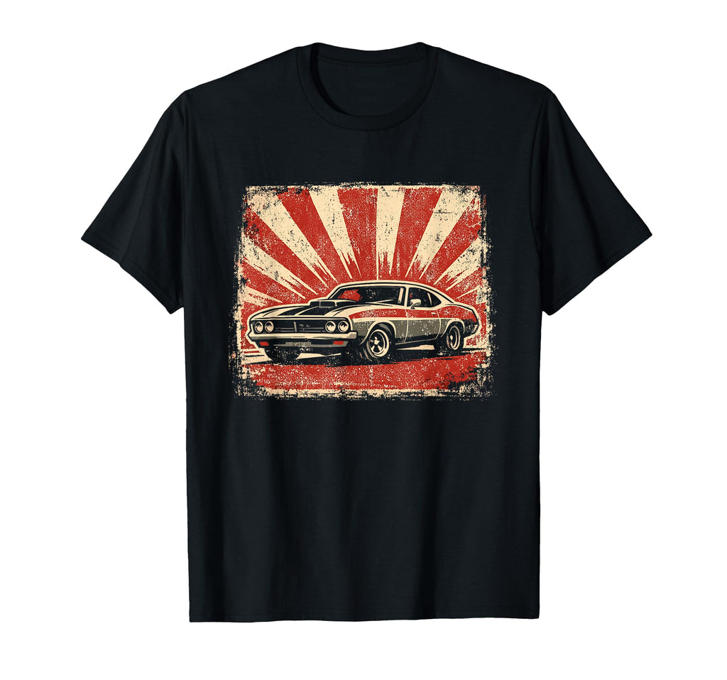 Muscle Car Distressed T-Shirt - Graphic Print Men Women - T-Shirt, Sweatshirt, Hoodie