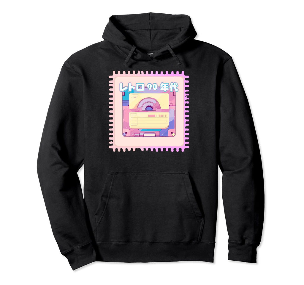 Pastel Floppy Disk Postage Stamp Y2K Hoodie - Casual Everyday Wear Unisex - T-Shirt, Sweatshirt, Hoodie