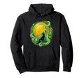 Lucky Irish Howling Dog Shamrock Moon Hoodie - Casual Everyday Wear Unisex - T-Shirt, Sweatshirt, Hoodie