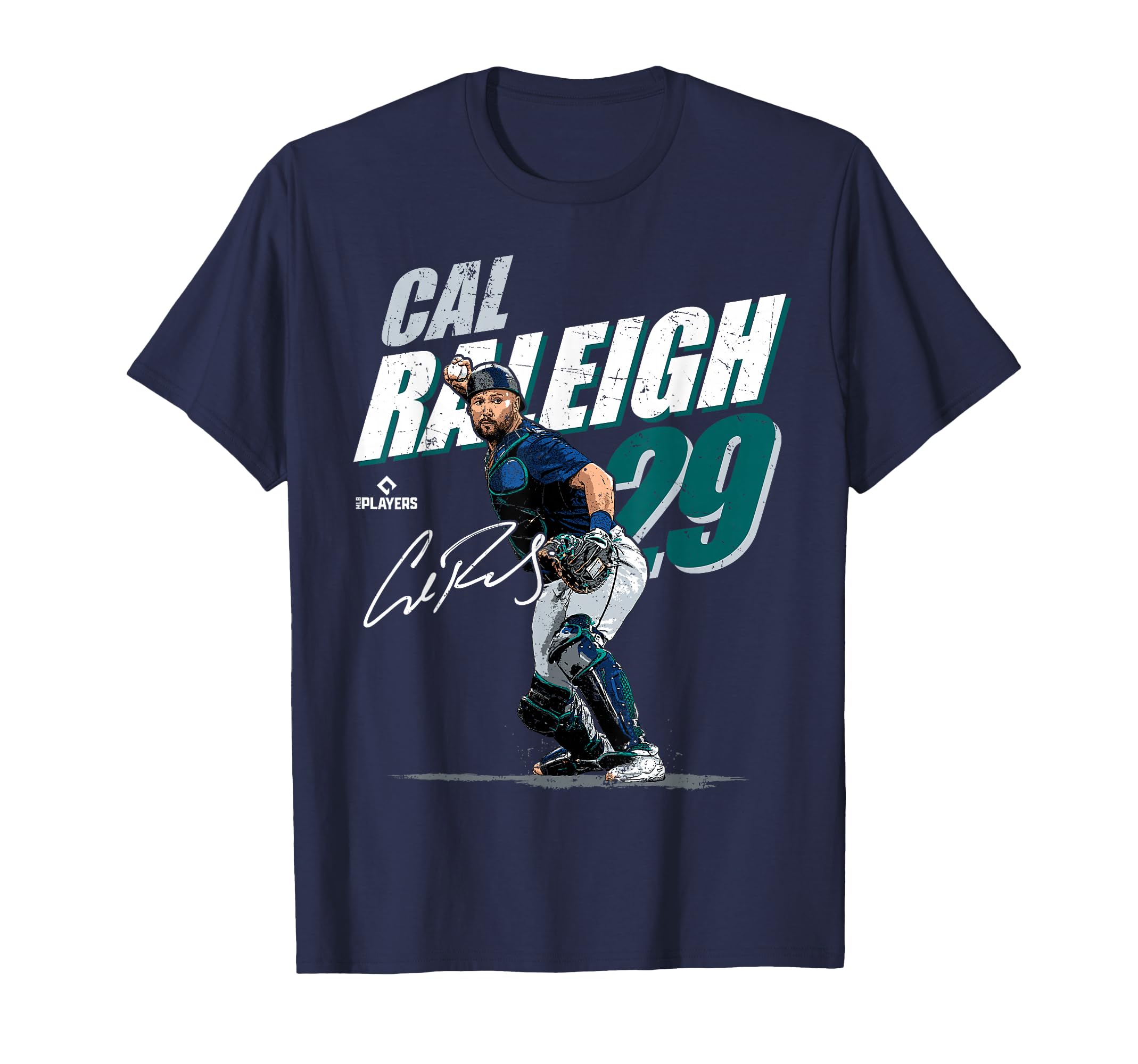 Cal Raleigh Seattle Mlb Baseball Players T-Shirt - Custom Art Print Unisex - T-Shirt, Sweatshirt, Hoodie