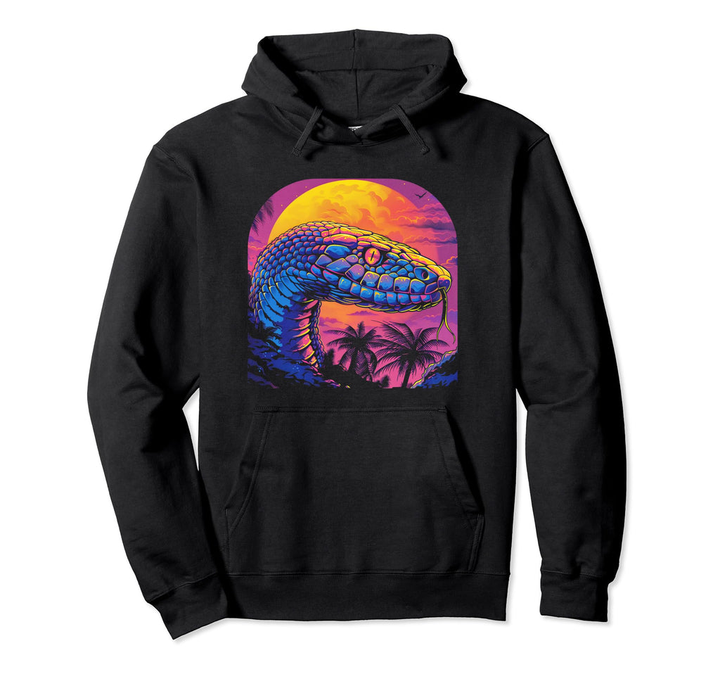 Snake Vaporwave Aesthetic Synthwave Hoodie - Aesthetic Graphic for Adults - T-Shirt, Sweatshirt, Hoodie