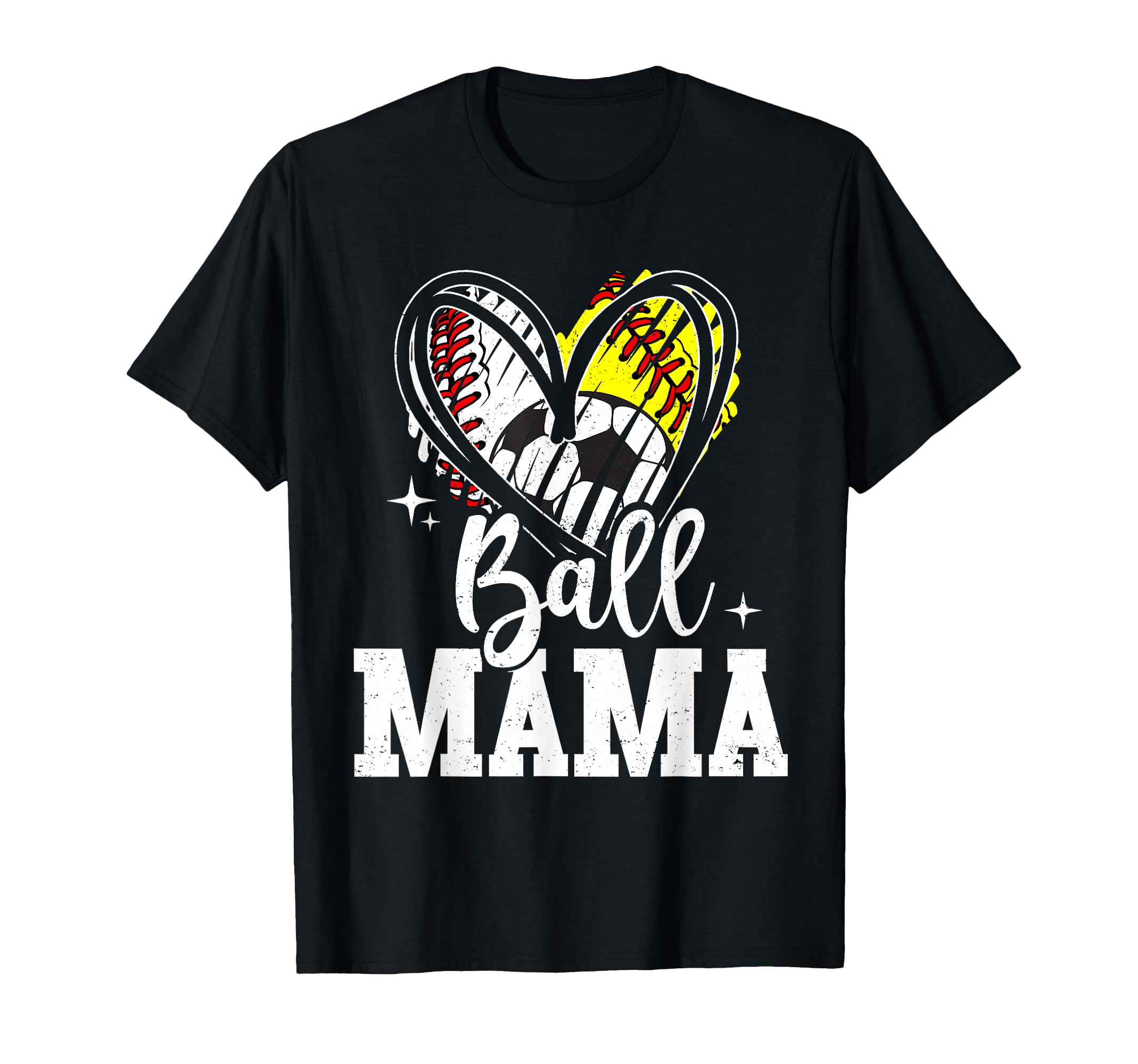 Ball Mama Baseball Softball Soccer Mom T-Shirt - Unique Graphic Unisex - T-Shirt, Sweatshirt, Hoodie