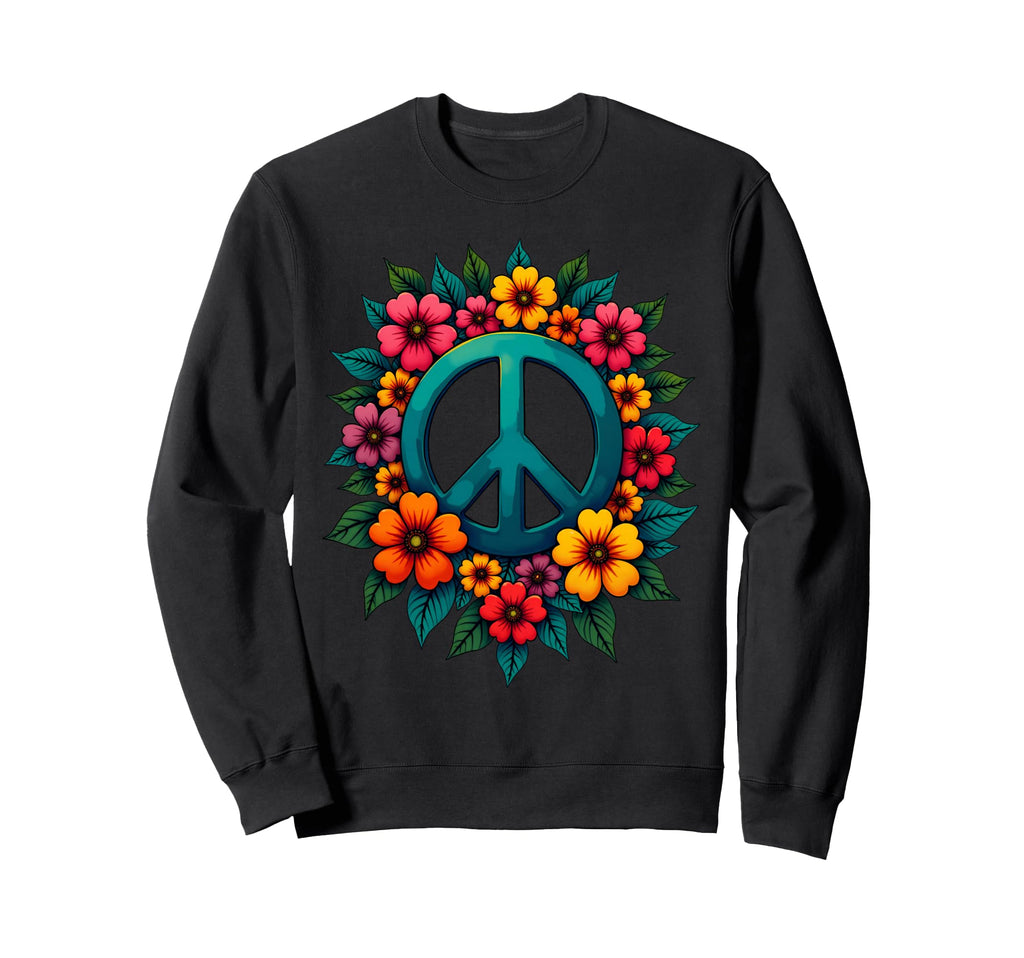 60S 70S Flower Power Groovy Sweatshirt - Fun Novelty Design for Adults - T-Shirt, Sweatshirt, Hoodie