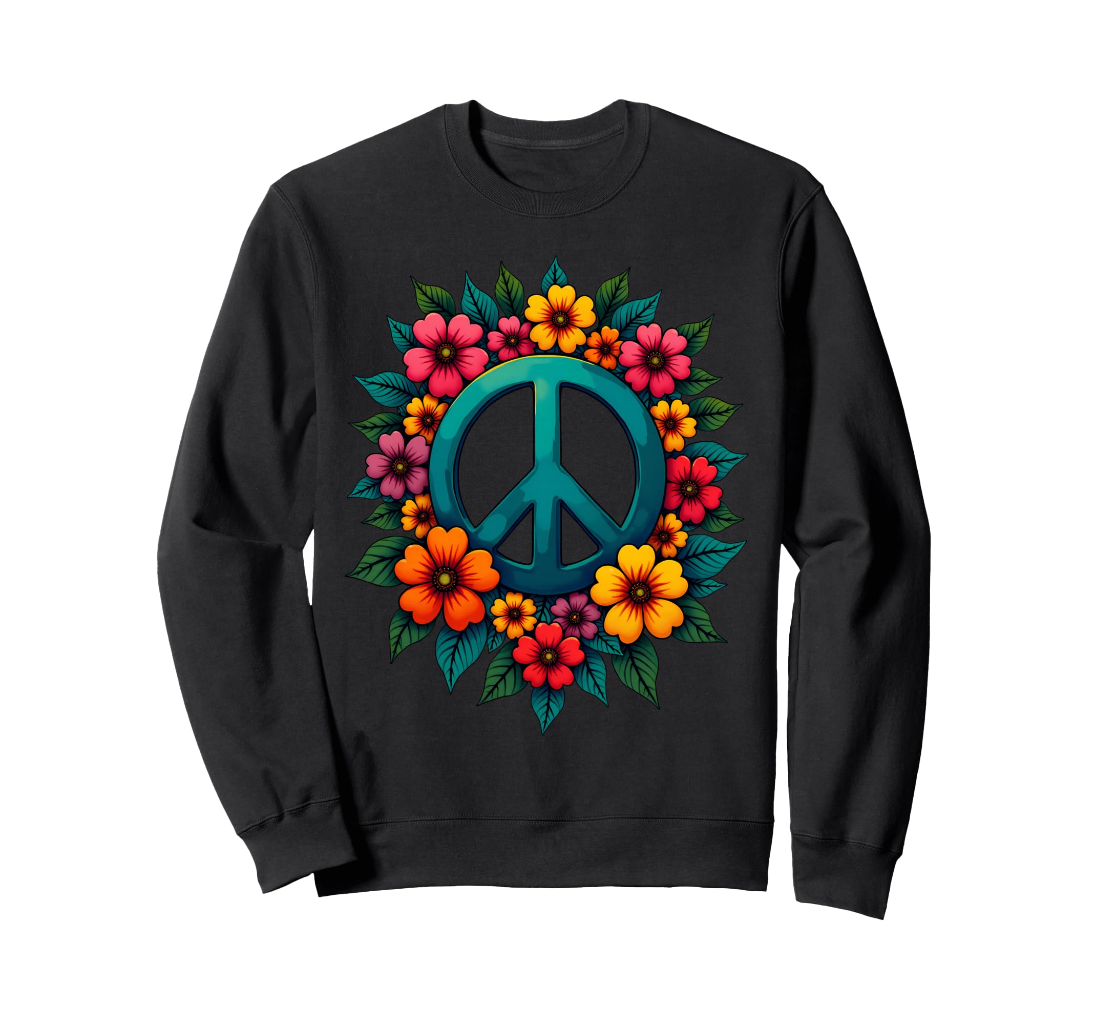 60S 70S Flower Power Groovy Sweatshirt - Fun Novelty Design for Adults - T-Shirt, Sweatshirt, Hoodie