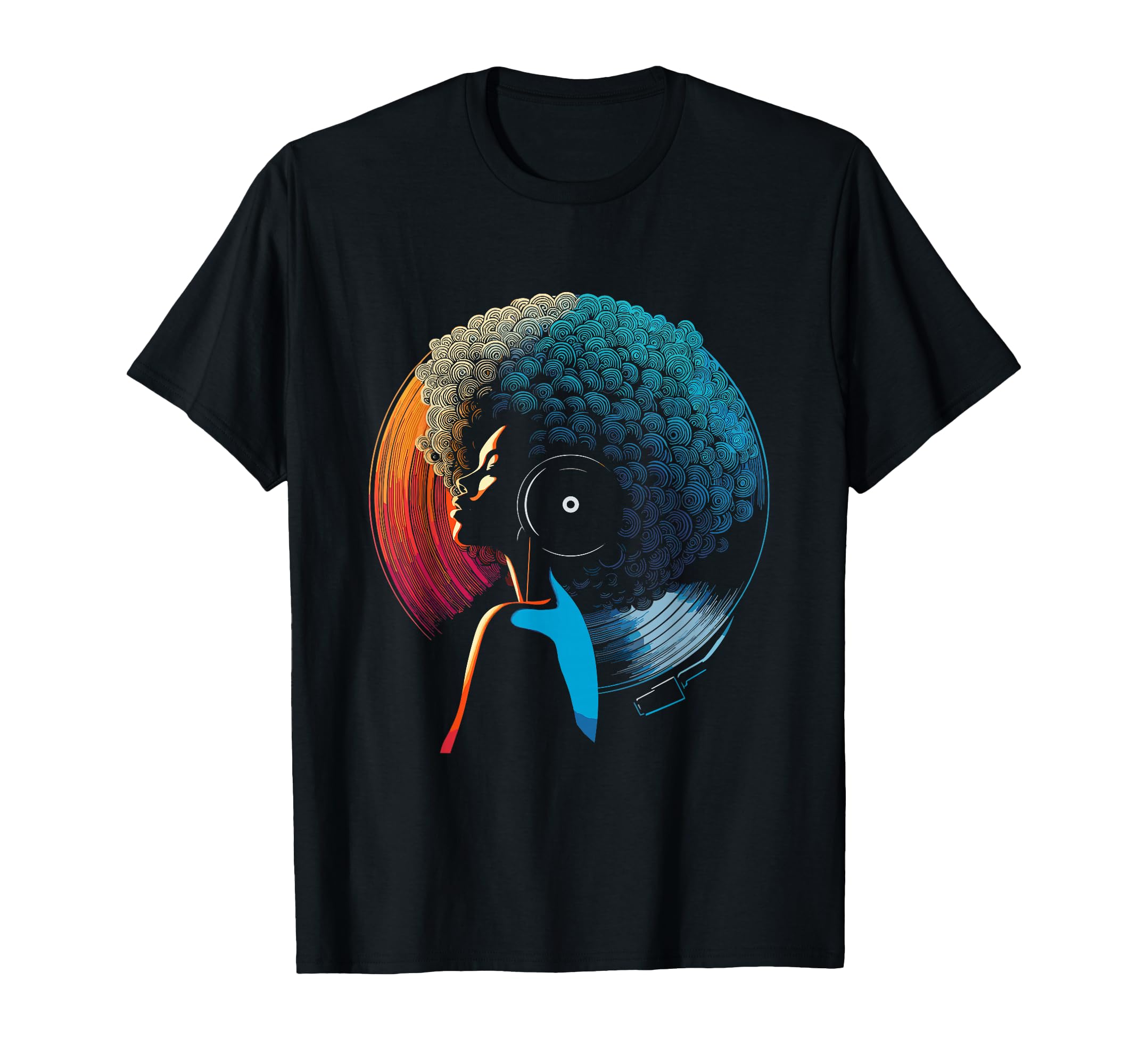 African American Vinyl 70S 80S Funk T-Shirt - Novelty Apparel Men Women - T-Shirt, Sweatshirt, Hoodie
