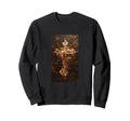 Gothic Cross Grunge Aesthetic Sweatshirt - Fun Novelty Design for Adults - T-Shirt, Sweatshirt, Hoodie