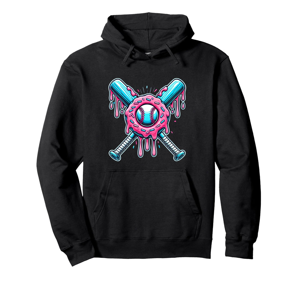 Baseball Bat Ice Cream Sprinkles Hoodie - Casual Everyday Wear Men Women - T-Shirt, Sweatshirt, Hoodie