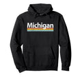 Michigan Worn Stripes Hoodie - Unique Graphic for Adults - T-Shirt, Sweatshirt, Hoodie