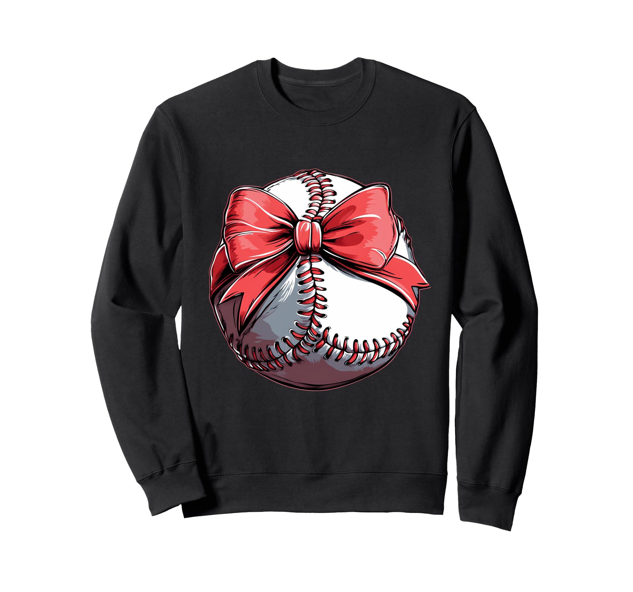 Baseball Coquette Bow Baseball Mom Sweatshirt - Graphic Print Unisex - T-Shirt, Sweatshirt, Hoodie