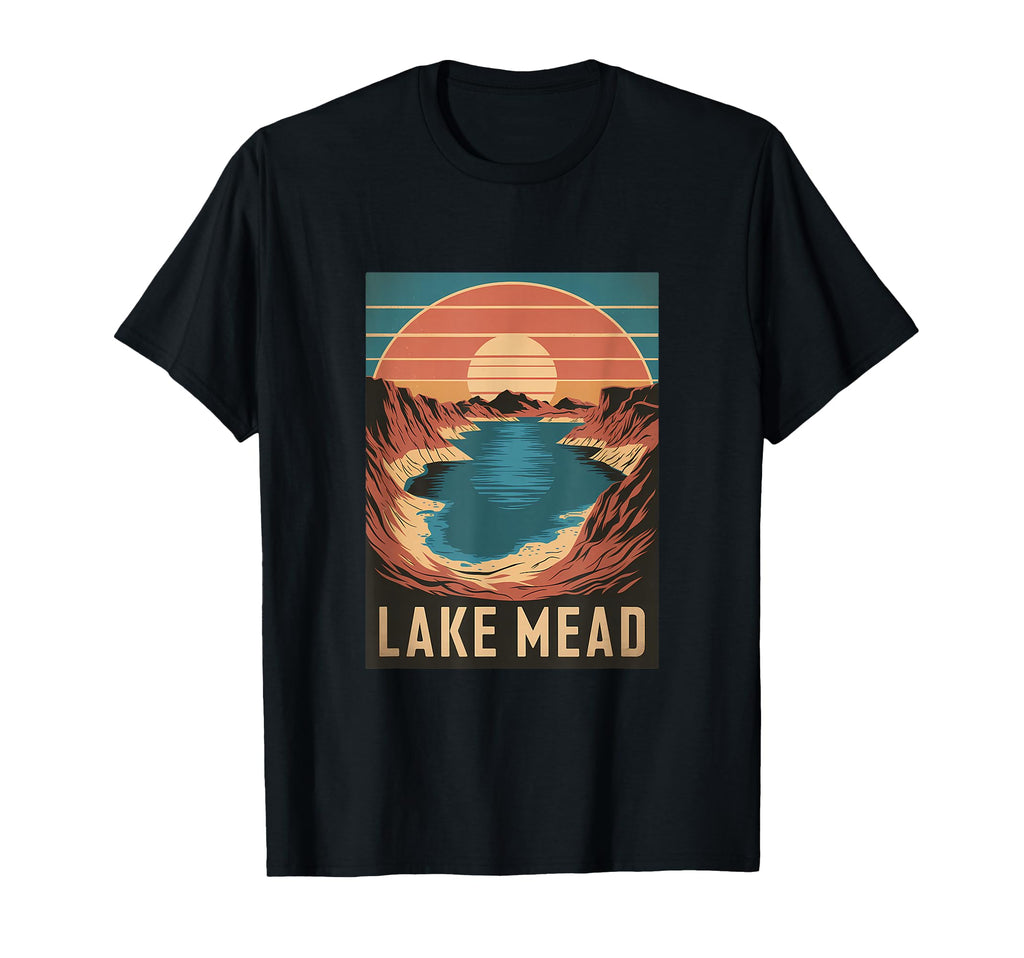 Lake Mead Scenic Sunset Travel Art T-Shirt - Casual Everyday Wear Unisex - T-Shirt, Sweatshirt, Hoodie