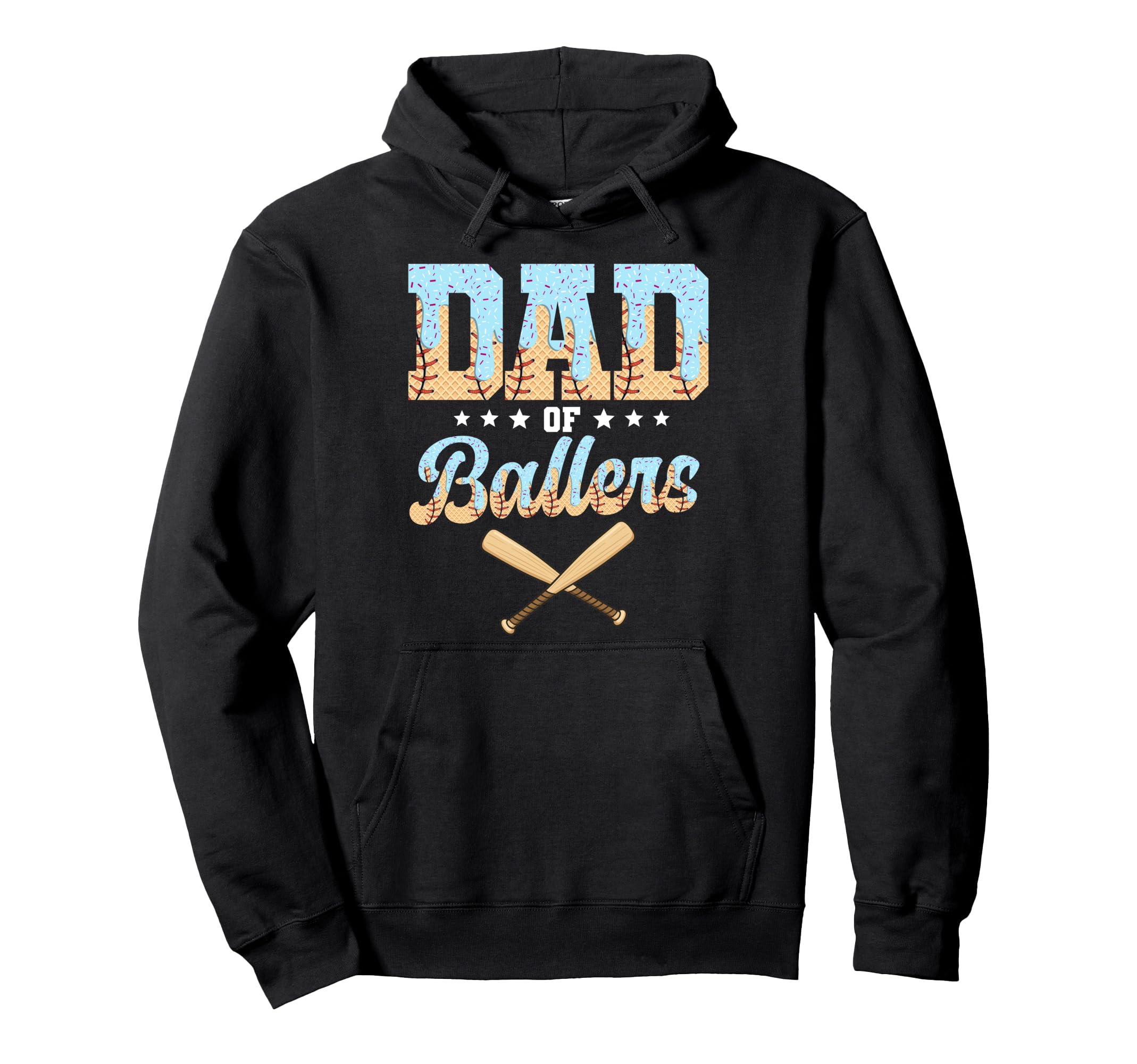 Dad Ballers Baseball Players Ice Cream Hoodie - Streetwear Style Men Women - T-Shirt, Sweatshirt, Hoodie