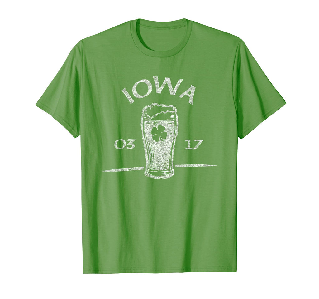 Iowa St Patricks Day Distressed T-Shirt - Unique Graphic Unisex - T-Shirt, Sweatshirt, Hoodie