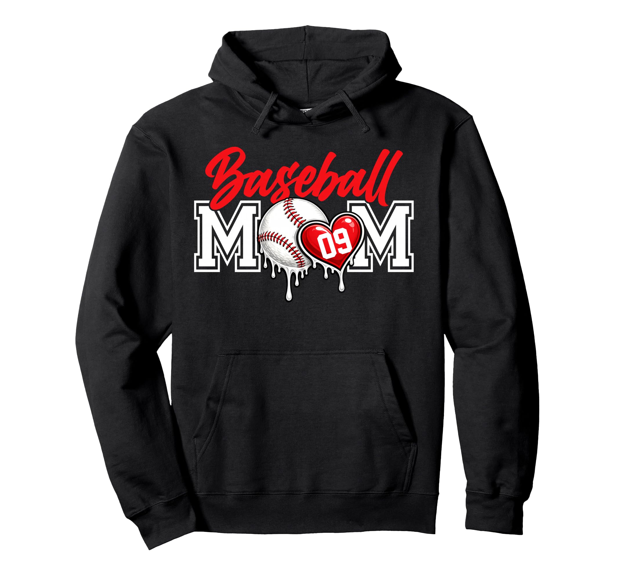 Personalized Proud Mom Jersey Number 9 Hoodie - Unique Graphic for Adults - T-Shirt, Sweatshirt, Hoodie