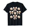 Baseball Mom Coquette Bow Baseball Lover T-Shirt - Novelty Apparel Unisex - T-Shirt, Sweatshirt, Hoodie