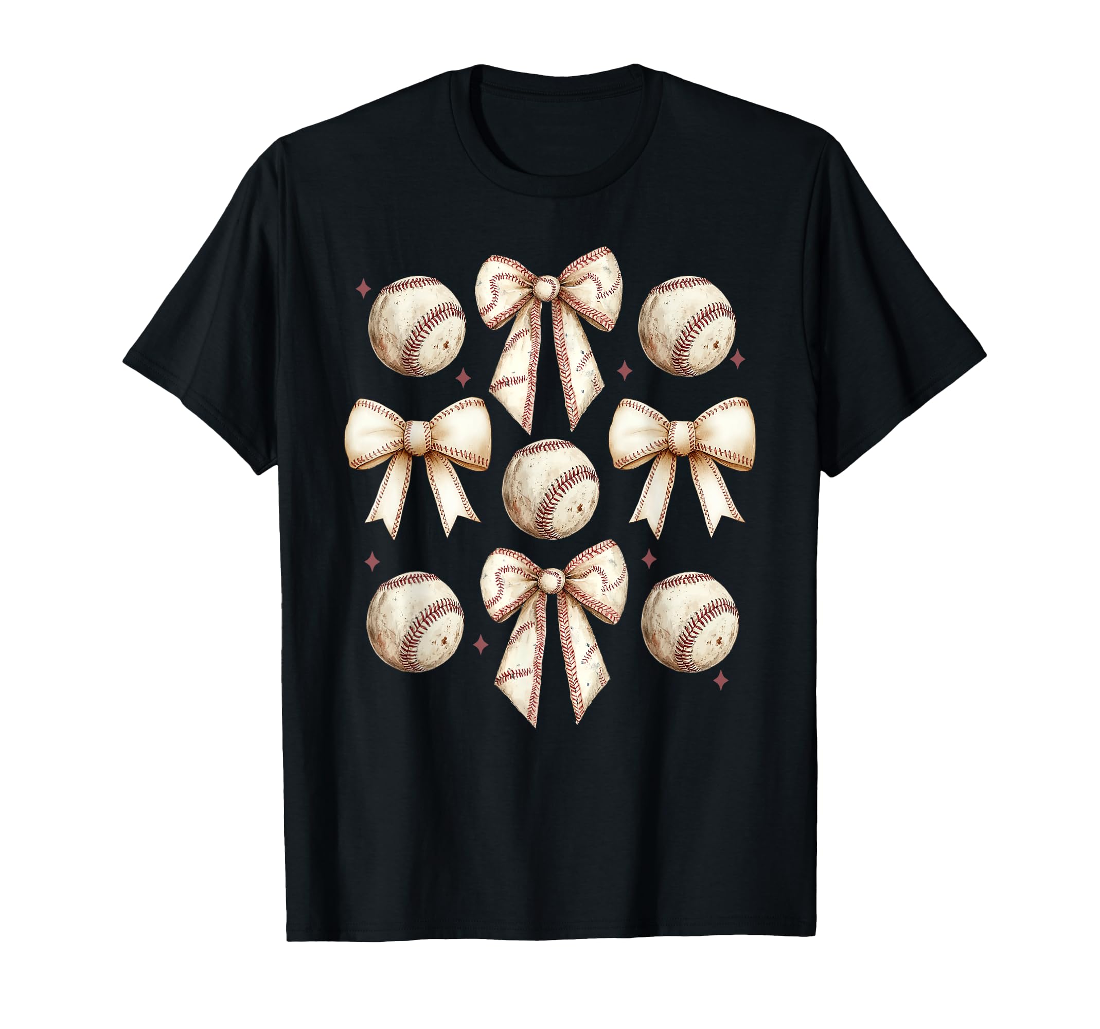 Baseball Mom Coquette Bow Baseball Lover T-Shirt - Novelty Apparel Unisex - T-Shirt, Sweatshirt, Hoodie