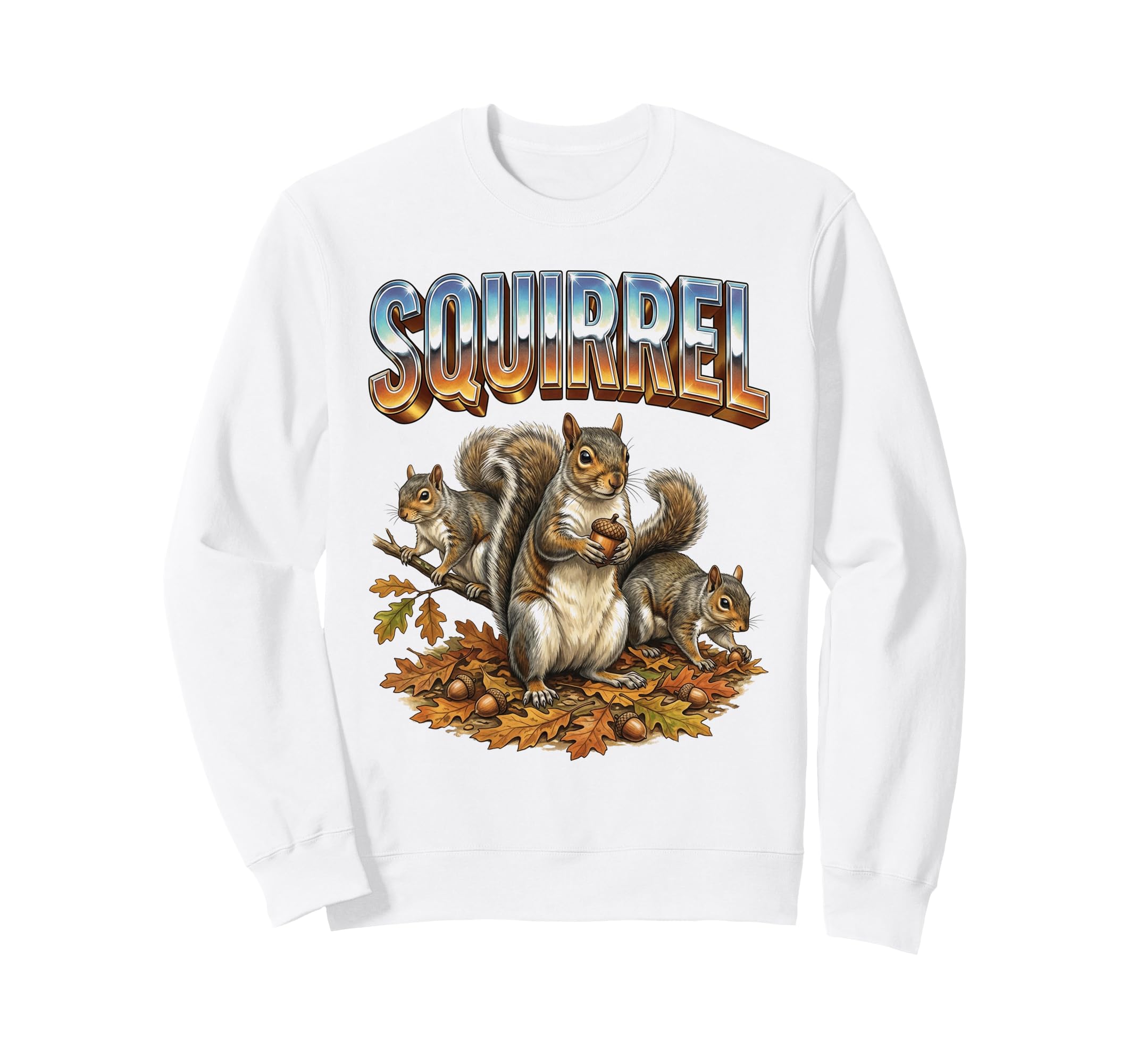 Squirrel 70S 90S Squirrel Animal Lover Sweatshirt - Minimalist Print Unisex - T-Shirt, Sweatshirt, Hoodie