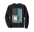 Baseball Dad Usa American Flag Sweatshirt - Fun Novelty Design Unisex - T-Shirt, Sweatshirt, Hoodie