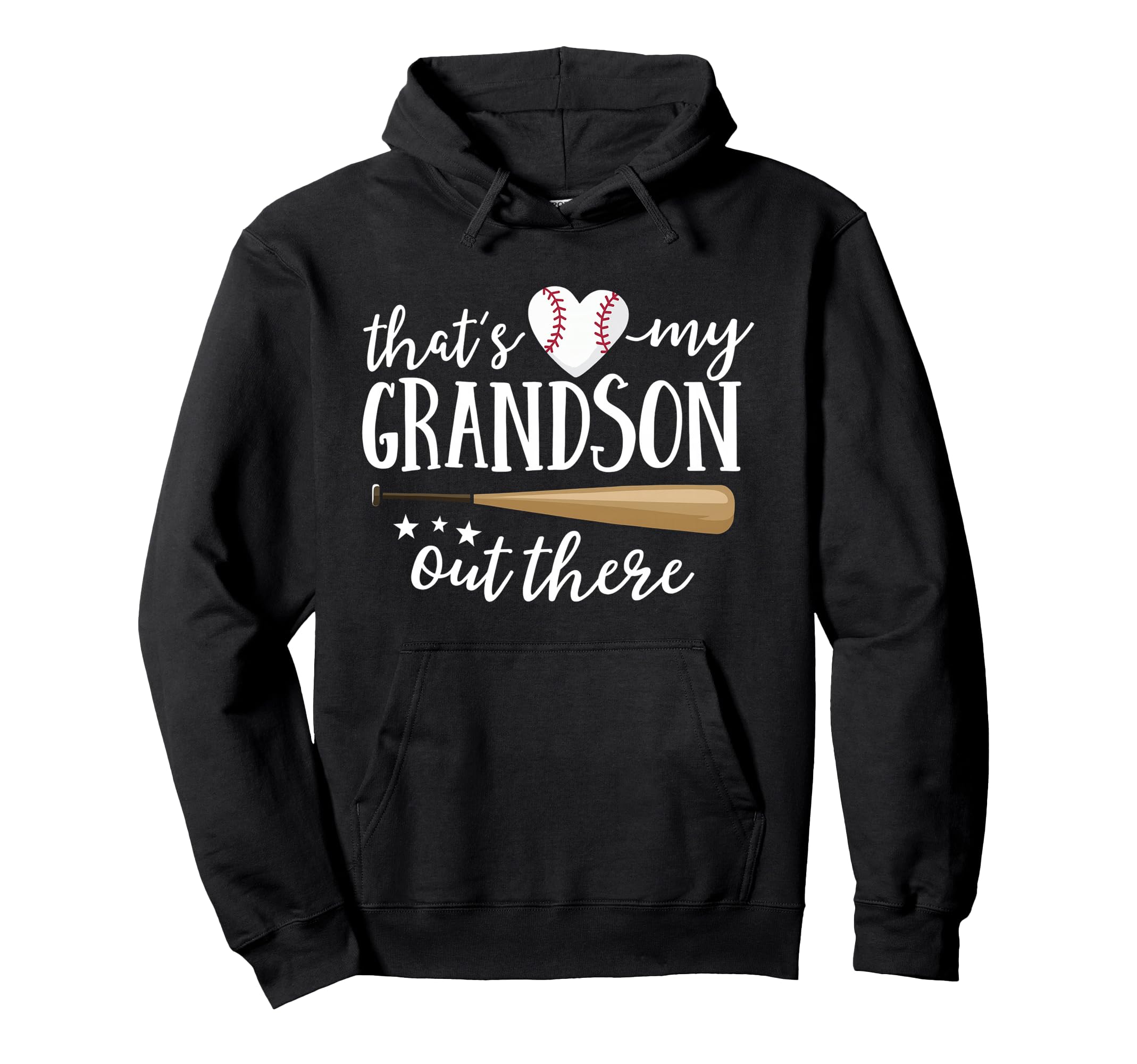 Thats My Grandson Out There Baseball Hoodie - Graphic Print for Adults - T-Shirt, Sweatshirt, Hoodie