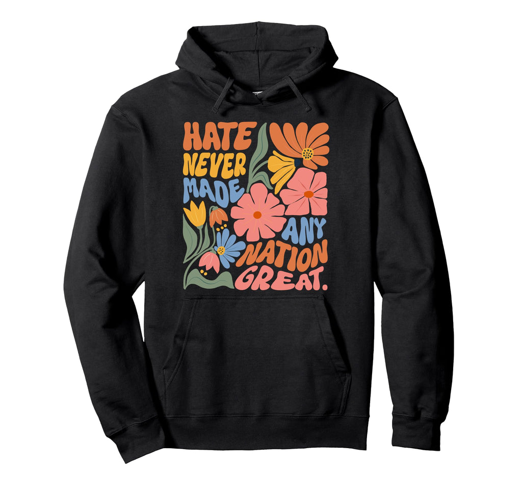 Boho Peace Statement Flower Power Hoodie - Fun Novelty Design Unisex - T-Shirt, Sweatshirt, Hoodie
