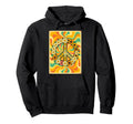 Floral Peace Hand Gesture Groovy Colors Hoodie - Graphic Print for Adults - T-Shirt, Sweatshirt, Hoodie