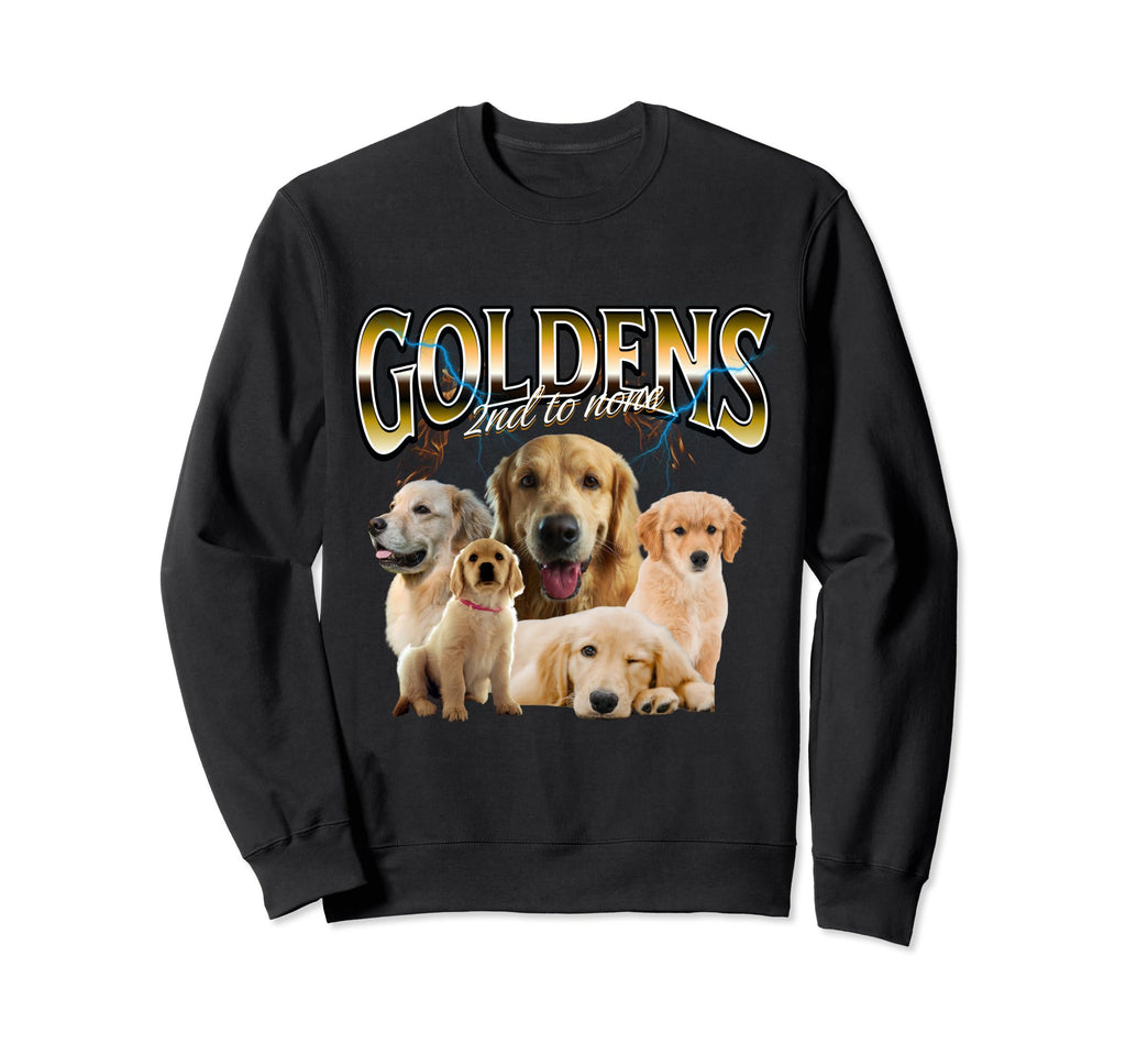 Golden Retriever Grunge Dog Sweatshirt - Casual Everyday Wear Men Women - T-Shirt, Sweatshirt, Hoodie