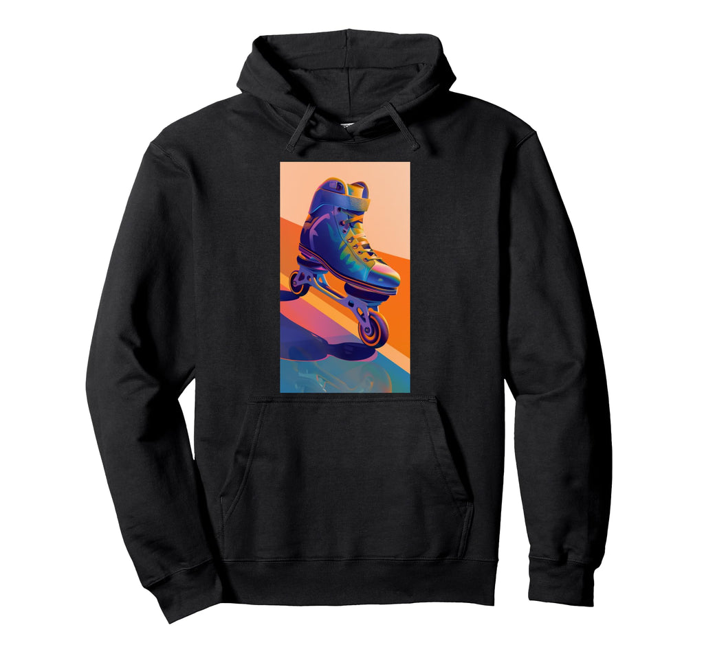 Roller Skate Artwork 70S 80S 90S Hoodie - Trendy Graphic Men Women - T-Shirt, Sweatshirt, Hoodie
