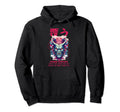 Demonic Oni Mask Japanese Streetwear Hoodie - Graphic Print for Adults - T-Shirt, Sweatshirt, Hoodie