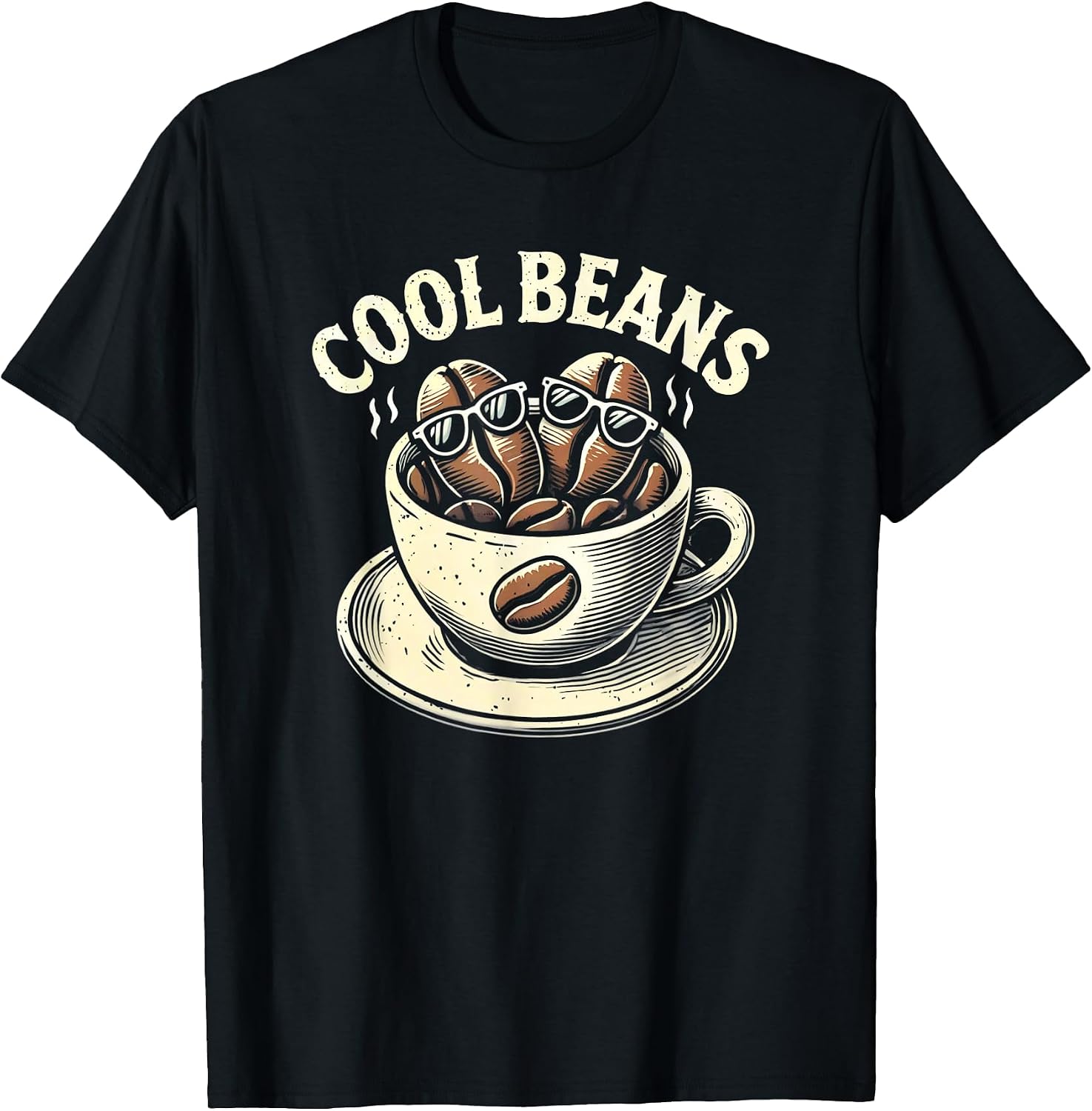 Retro Cool Beans Coffee Love - Adult & Kids T-Shirts, Sweatshirts & Hoodies apparel design preview 1