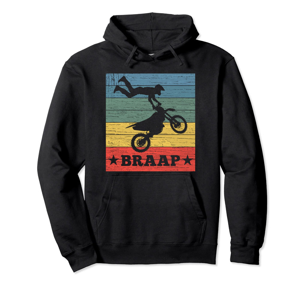 Braap Motocross Racing Sunset Dirtbike Hoodie - Trendy Graphic Men Women - T-Shirt, Sweatshirt, Hoodie