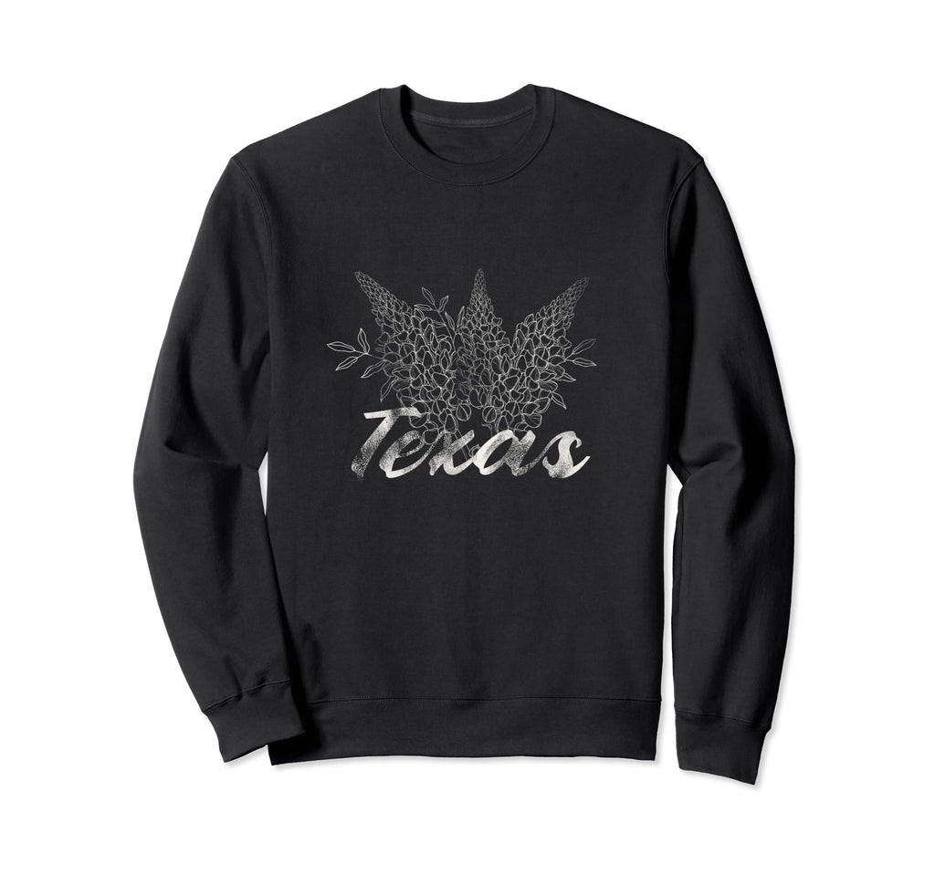 Distressed Texas Bluebonnet Sweatshirt - Novelty Apparel for Adults - T-Shirt, Sweatshirt, Hoodie