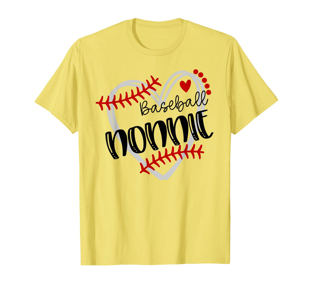 Personalized Baseball Heart Nonnie T-Shirt - Novelty Apparel for Adults - T-Shirt, Sweatshirt, Hoodie
