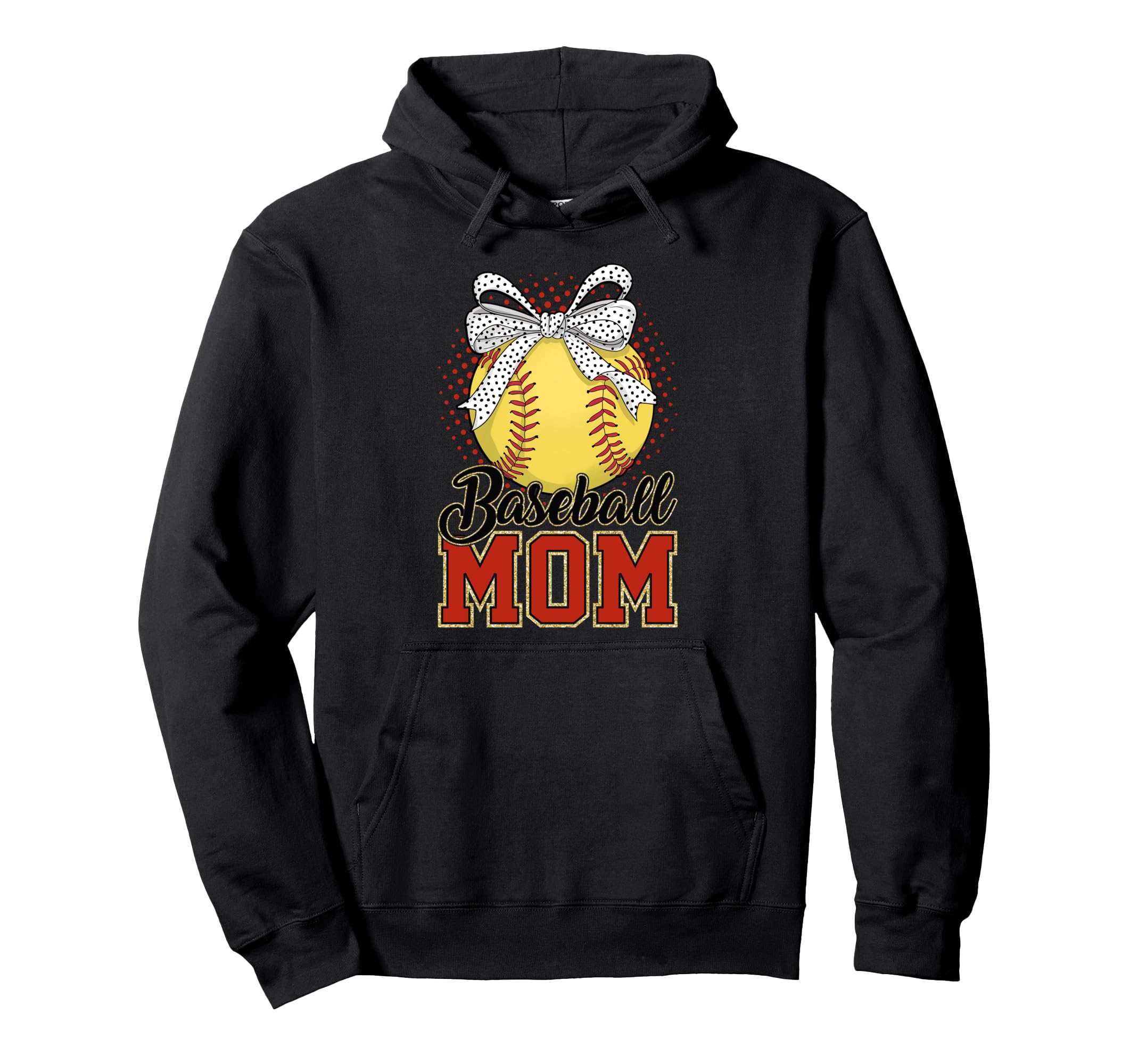 Baseball Mom Play Ball Sports Bow Sweatshirt - Aesthetic Graphic Unisex - T-Shirt, Sweatshirt, Hoodie