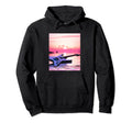 Vaporwave Guitar Synthwave Sunset E Hoodie - Graphic Print Men Women - T-Shirt, Sweatshirt, Hoodie