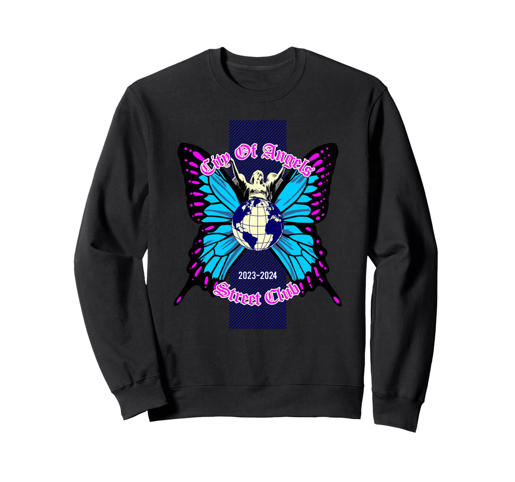 Butterfly City Angels Y2K Grunge Sweatshirt - Novelty Apparel Unisex - T-Shirt, Sweatshirt, Hoodie