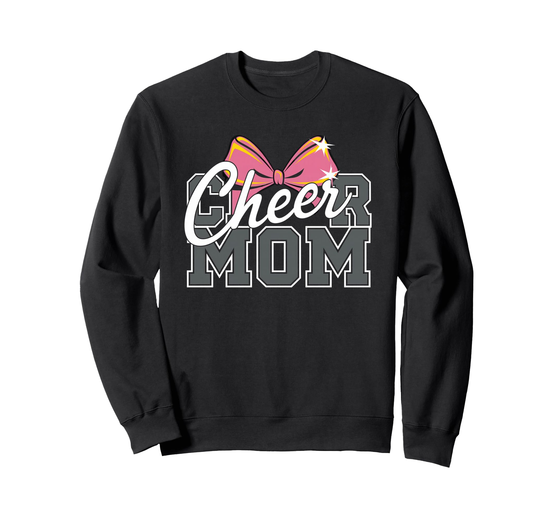 Cheer Mom Mother Bow Cheerleader Sweatshirt - Casual Everyday Wear Unisex - T-Shirt, Sweatshirt, Hoodie