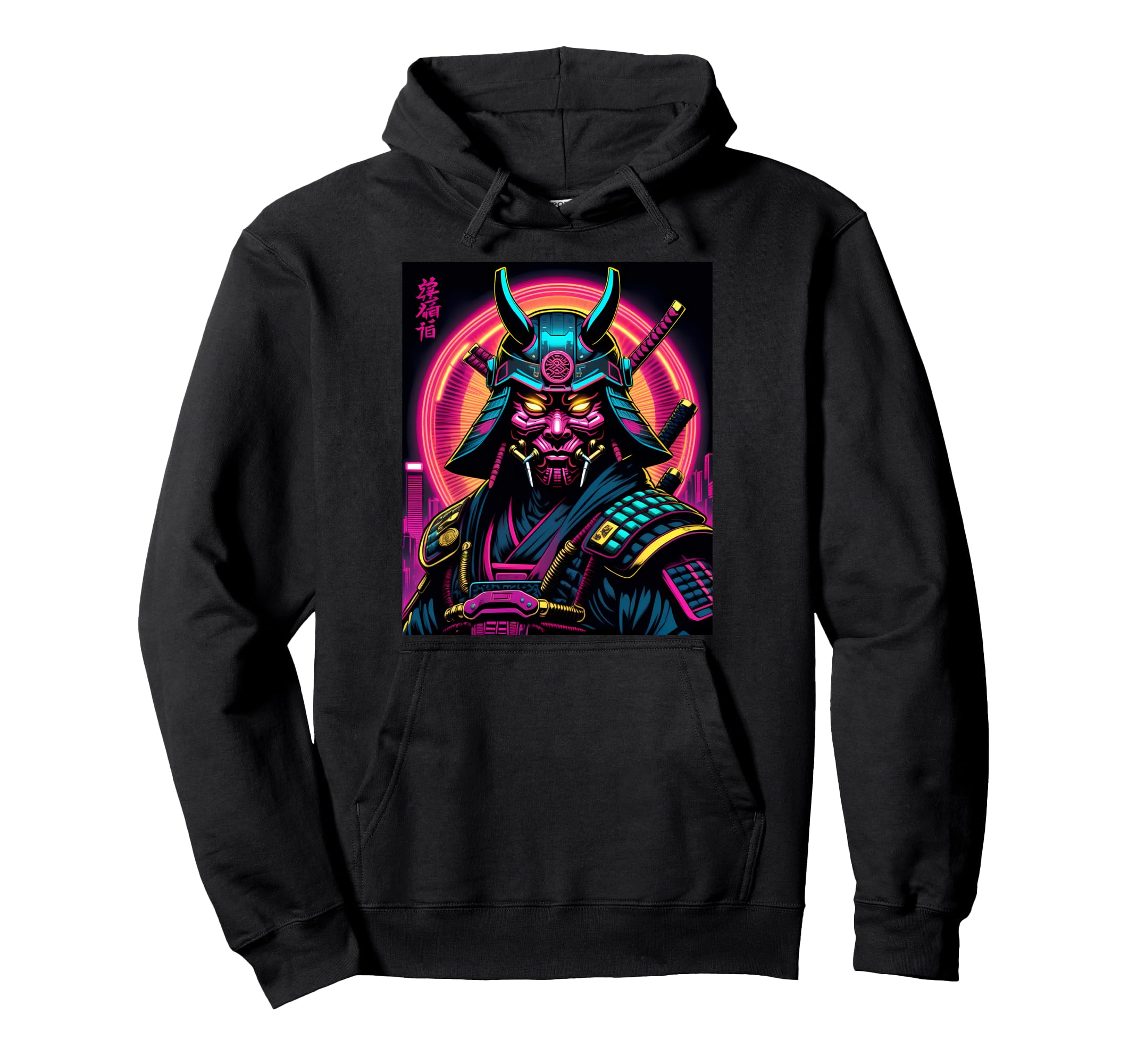 Cyber Samurai Japanese Futuristic Hoodie - Minimalist Print Unisex - T-Shirt, Sweatshirt, Hoodie