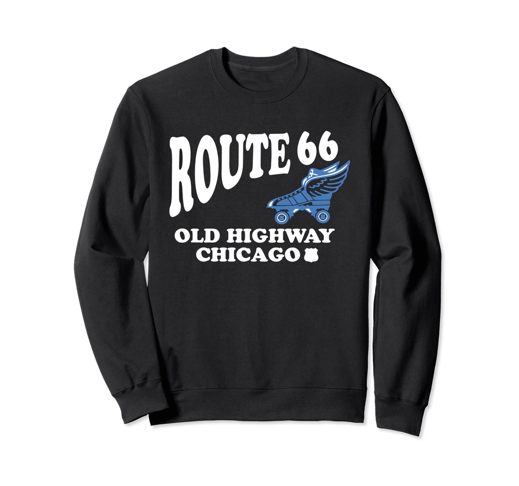 Route 66 Old Highway Chicago Sweatshirt - Aesthetic Graphic for Adults - T-Shirt, Sweatshirt, Hoodie