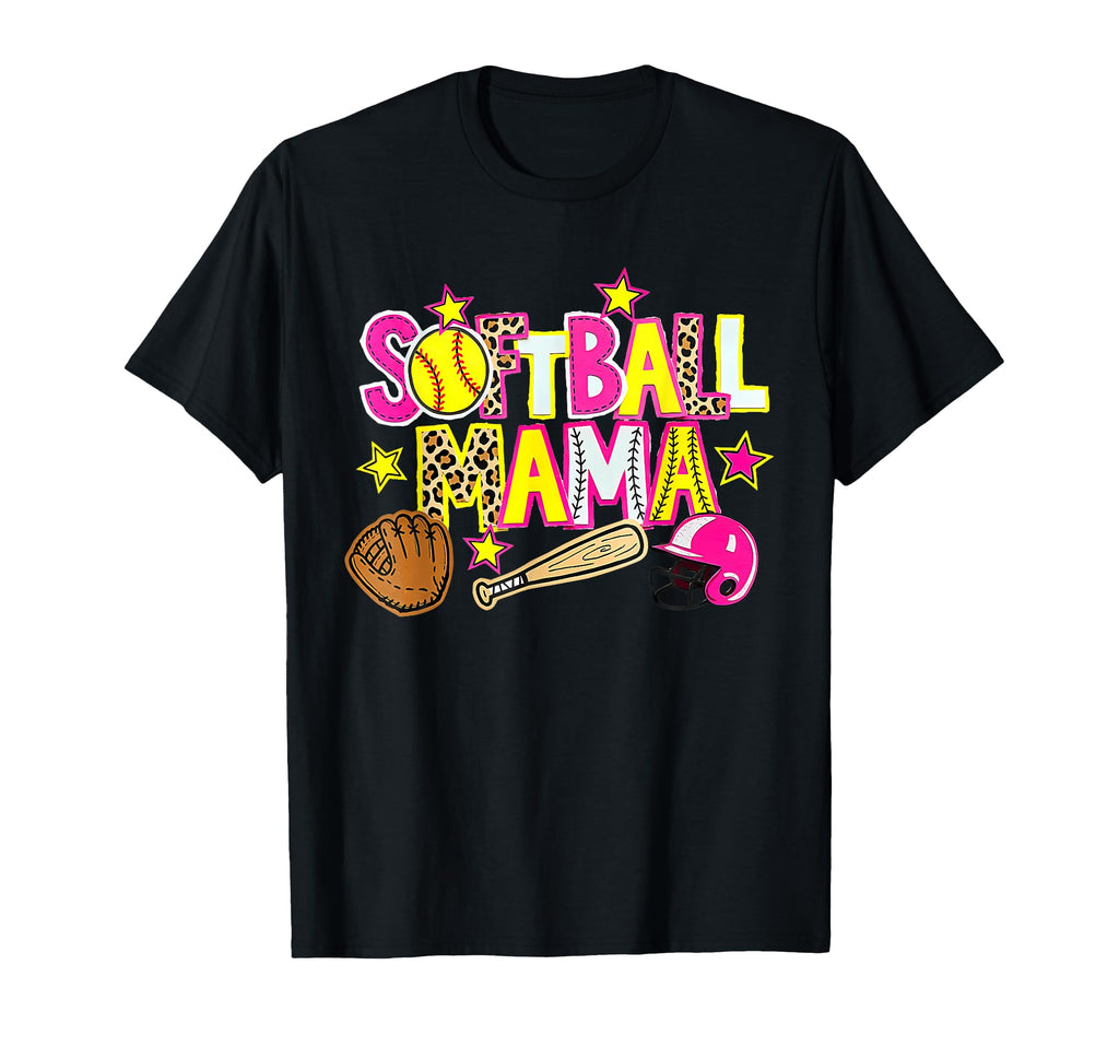 Softball Mama Mothers Day Softball Game T-Shirt - Custom Art Print Unisex - T-Shirt, Sweatshirt, Hoodie