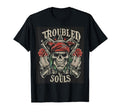 Skull Pirate Rock Grunge Band Biker T-Shirt - Minimalist Print Unisex - T-Shirt, Sweatshirt, Hoodie