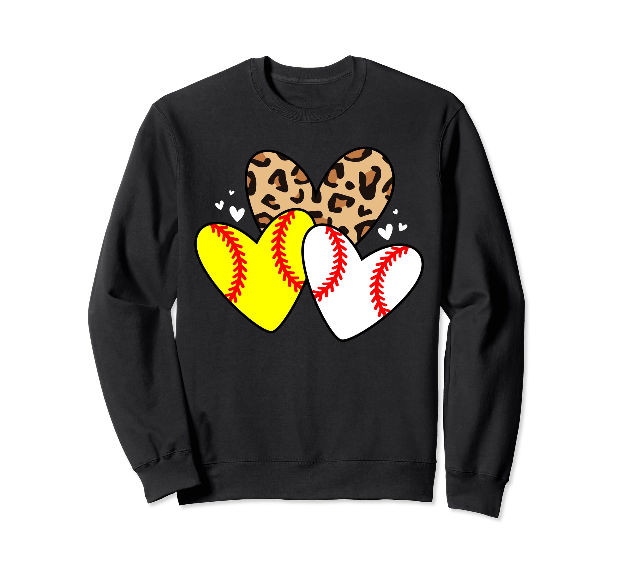 Baseball Softball Heart Funny Sweatshirt - Streetwear Style for Adults - T-Shirt, Sweatshirt, Hoodie
