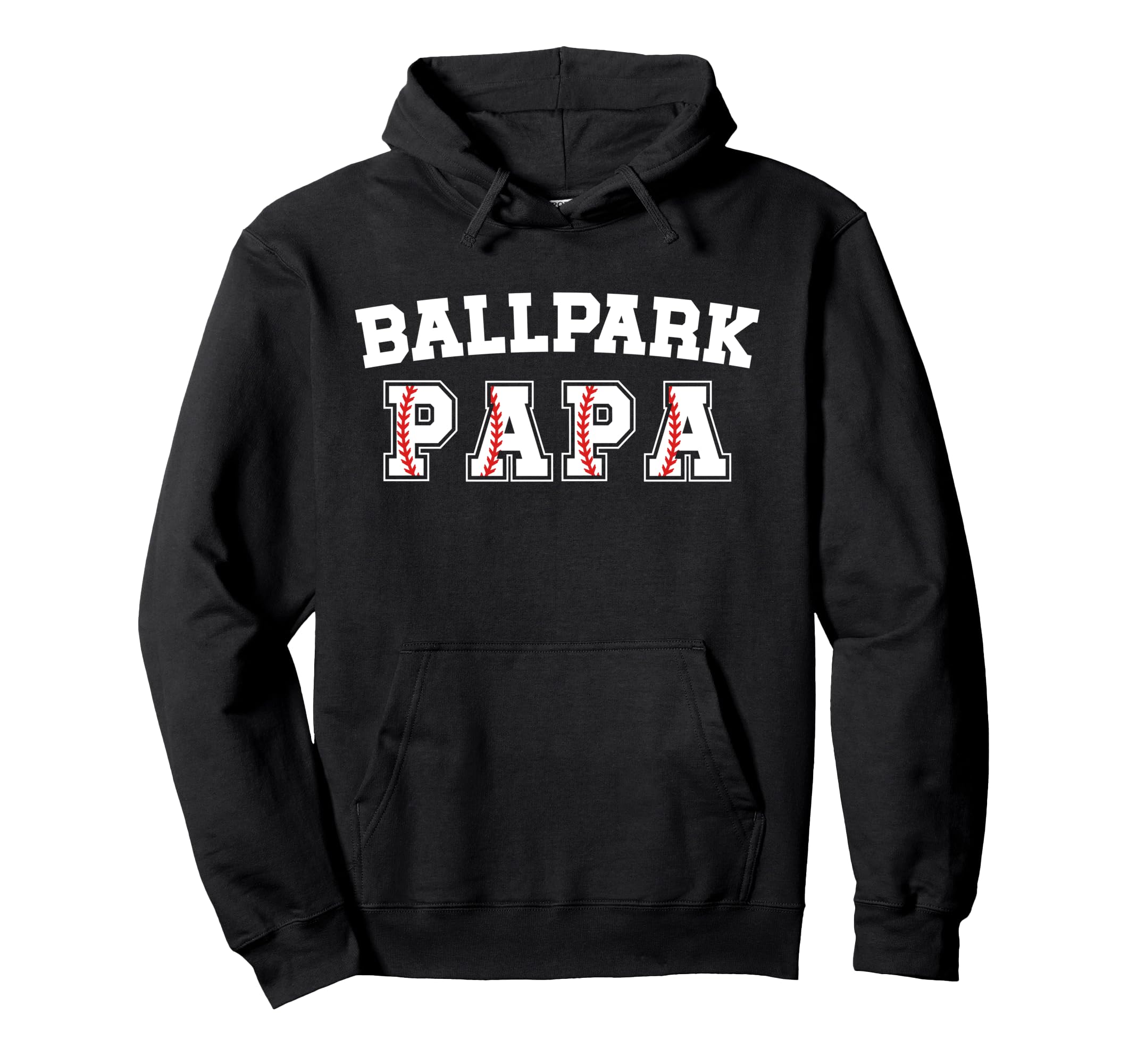 Ballpark Papa Baseball Papa Baseball Hoodie - Trendy Graphic Men Women - T-Shirt, Sweatshirt, Hoodie
