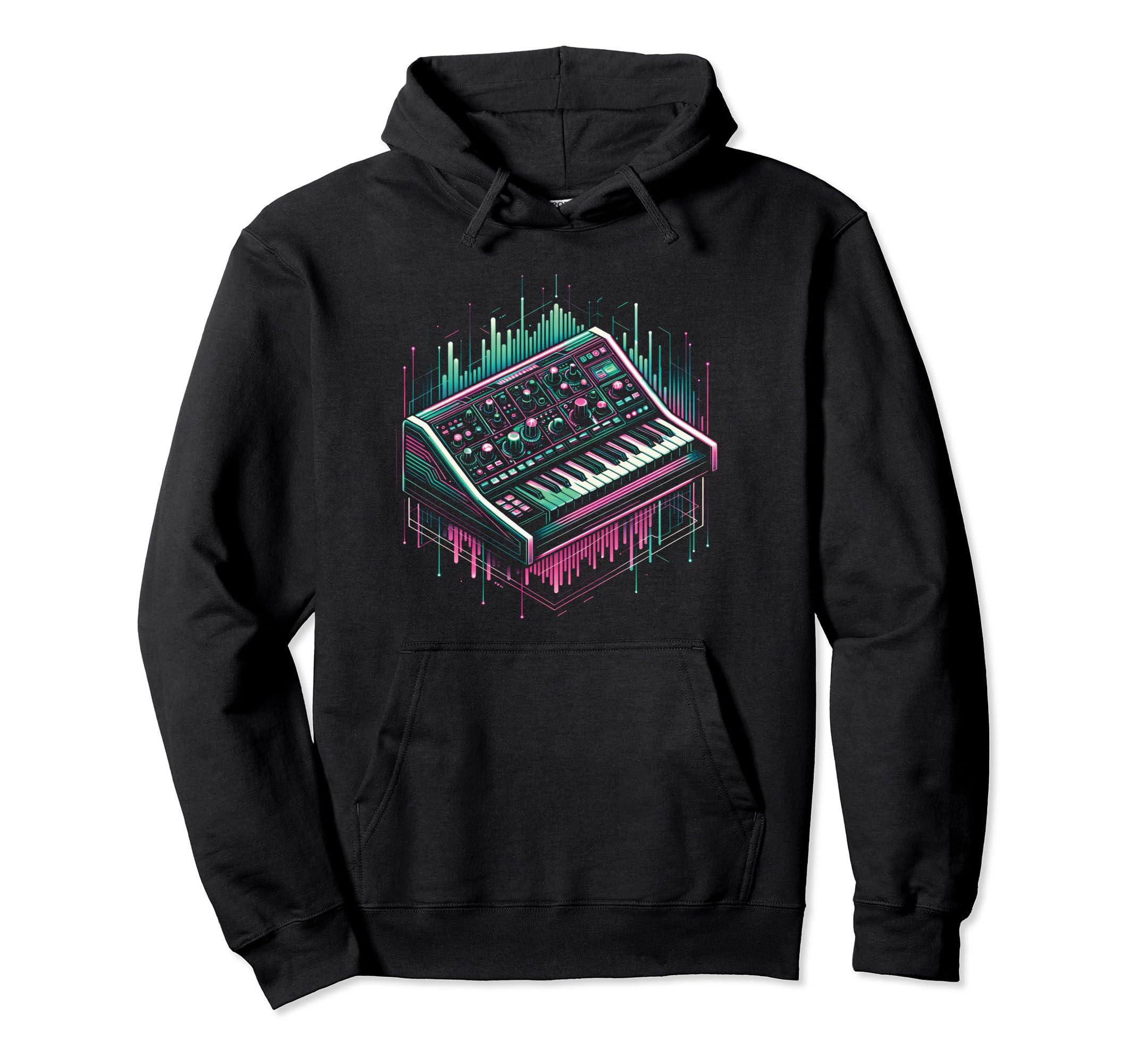 Synthesizer Keyboard Vaporwave 80S 90S Hoodie - Novelty Apparel Men Women - T-Shirt, Sweatshirt, Hoodie